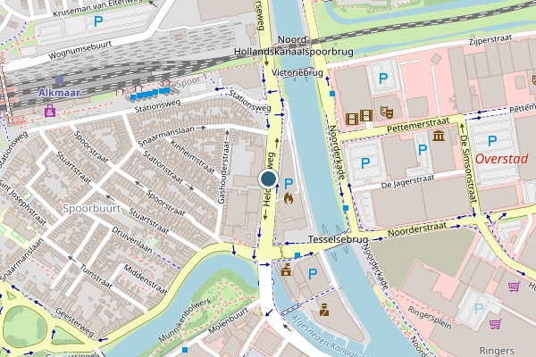 Politie-melding op Helderseweg, Alkmaar op 4 juni, kaart-overzicht