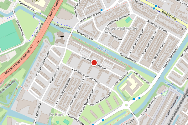 Brandweer-melding op Jan van Goyenstraat, Alkmaar op 4 juni, kaart-overzicht