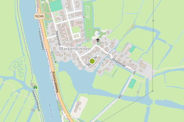 Ambulance-melding op De Burcht, Markenbinnen op 4 juni, kaart-overzicht