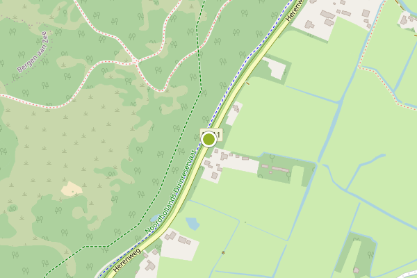 Ambulance-melding op Herenweg, Bergen NH op 5 juni, kaart-overzicht