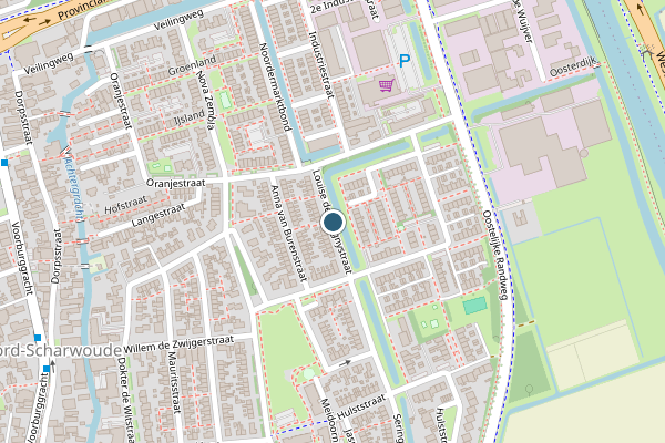 Politie-melding op Louise de Colignystraat, Noord-Scharwoude op 5 juni, kaart-overzicht