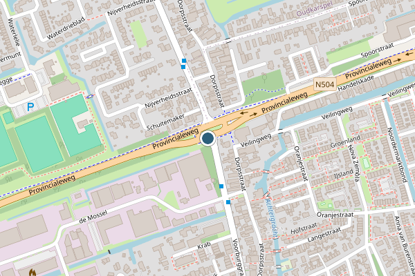 Politie-melding op Voorburggracht, Noord-Scharwoude op 5 juni, kaart-overzicht