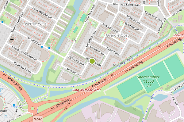 Ambulance-melding op Roelantstraat, Alkmaar op 5 juni, kaart-overzicht