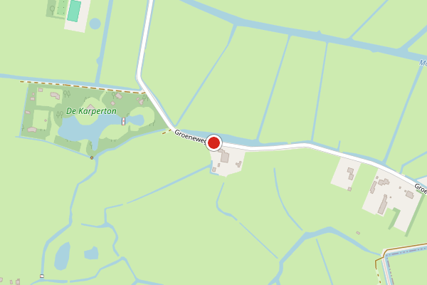 Brandweer-melding op Groeneweg, Bergen NH op 6 juni, kaart-overzicht