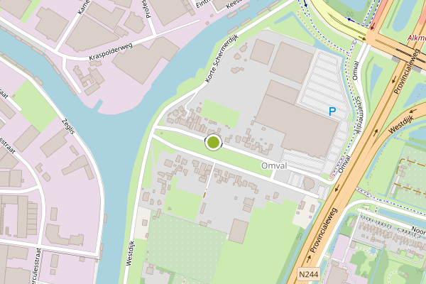 Ambulance-melding op Omval, Alkmaar op 6 juni, kaart-overzicht