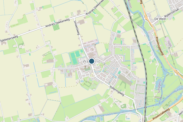 Politie-melding op Waarland op 7 juni, kaart-overzicht