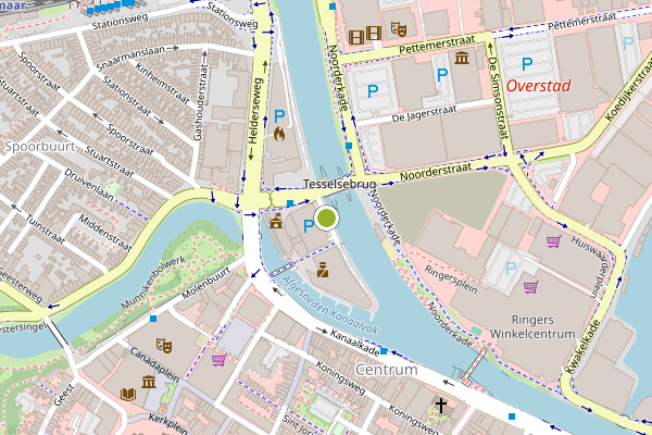 Ambulance-melding op Mallegatsplein, Alkmaar op 7 juni, kaart-overzicht