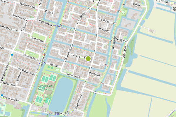 Ambulance-melding op Penant, Sint Pancras op 7 juni, kaart-overzicht