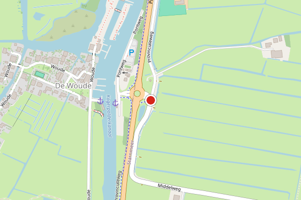 Brandweer-melding op Middelweg, Starnmeer op 7 juni, kaart-overzicht