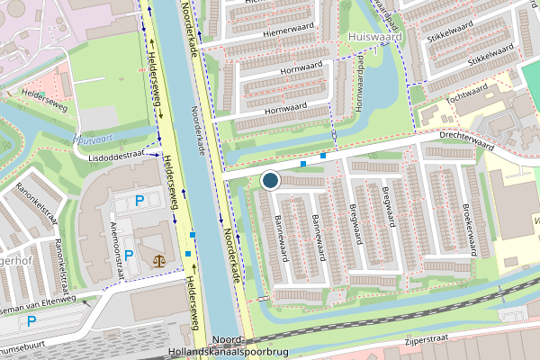 Politie-melding op Bannewaard, Alkmaar op 8 juni, kaart-overzicht
