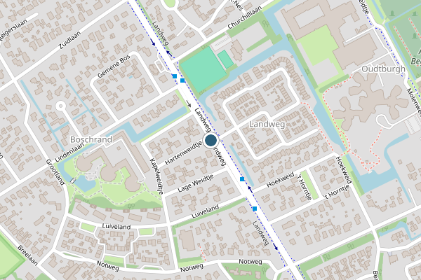 Politie-melding op Landweg, Bergen NH op 9 juni, kaart-overzicht