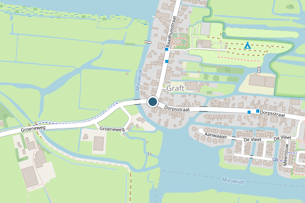 Politie-melding op Groeneweg, Graft op 9 juni, kaart-overzicht