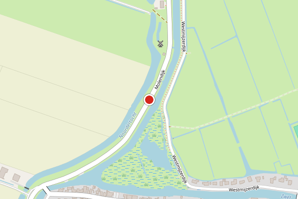 Brandweer-melding op Molendijk, Schermerhorn op 10 juni, kaart-overzicht