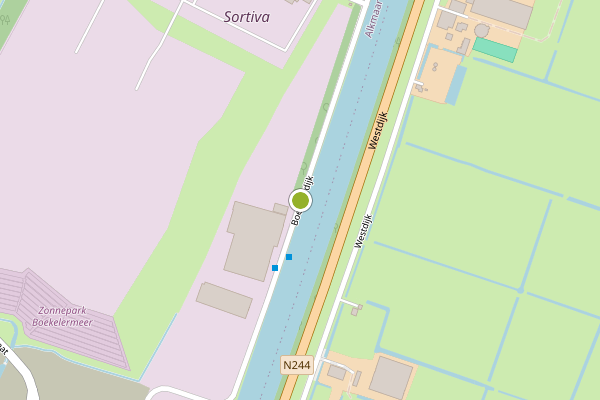 Ambulance-melding op Boekelerdijk, Alkmaar op 10 juni, kaart-overzicht