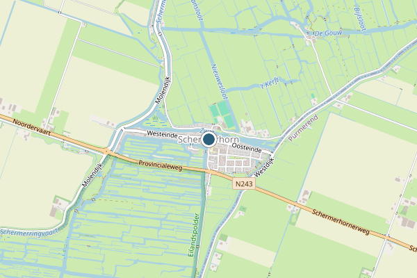 Politie-melding op Zuidje, Schermerhorn op 10 juni, kaart-overzicht