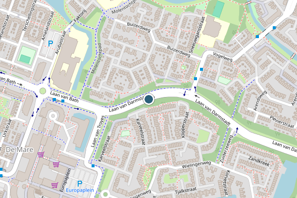 Politie-melding op Laan van Darmstadt, Alkmaar op 10 juni, kaart-overzicht