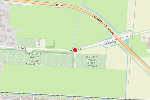 Brandweer-melding op Molenweg, Heerhugowaard op 10 juni, kaart-overzicht