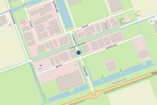 Politie-melding op Loopplank, Oudkarspel op 10 juni, kaart-overzicht