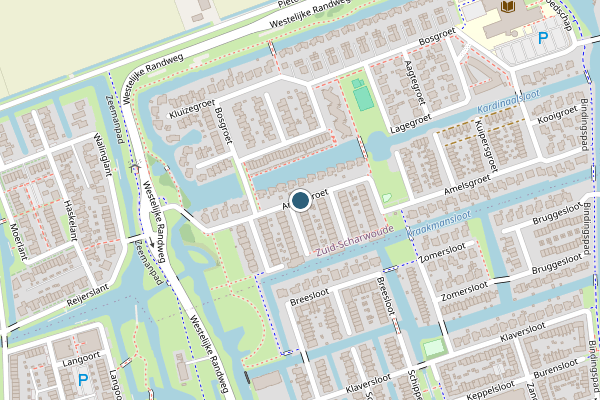 Politie-melding op Amelsgroet, Zuid-Scharwoude op 10 juni, kaart-overzicht