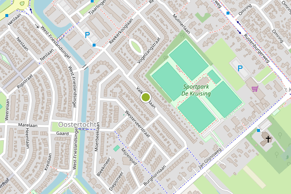 Ambulance-melding op Valkkooglaan, Heerhugowaard op 11 juni, kaart-overzicht
