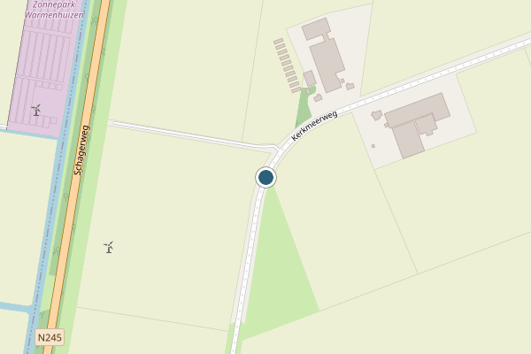 Politie-melding op Kerkmeerweg, Oudkarspel op 11 juni, kaart-overzicht