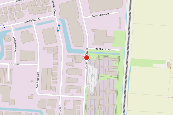 Brandweer-melding op Copernicusstraat, Heerhugowaard op 12 juni, kaart-overzicht