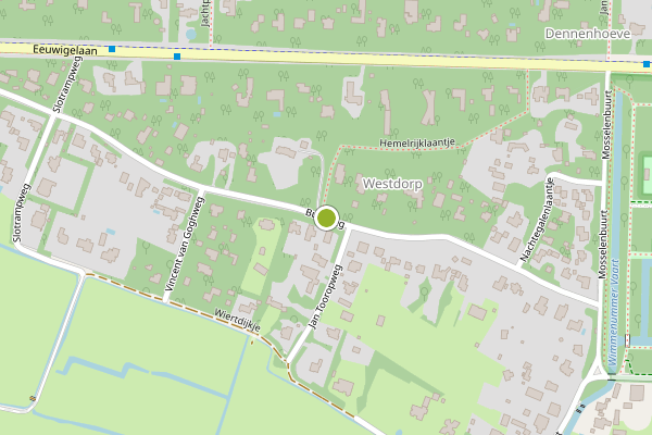 Ambulance-melding op Buerweg, Bergen NH op 13 juni, kaart-overzicht