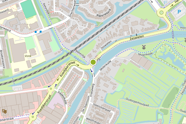 Ambulance-melding op Zeswielen, Alkmaar op 14 juni, kaart-overzicht