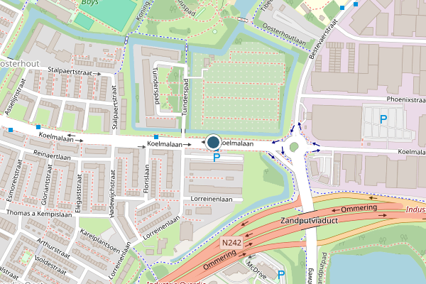 Politie-melding op Koelmalaan, Alkmaar op 13 juni, kaart-overzicht