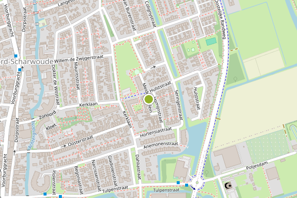 Ambulance-melding op Meidoornplein, Noord-Scharwoude op 14 juni, kaart-overzicht