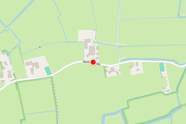 Brandweer-melding op Baakmeerdijk, Bergen NH op 14 juni, kaart-overzicht