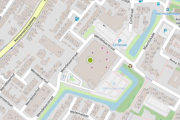 Ambulance-melding op Wendelaarstraat, Alkmaar op 14 juni, kaart-overzicht