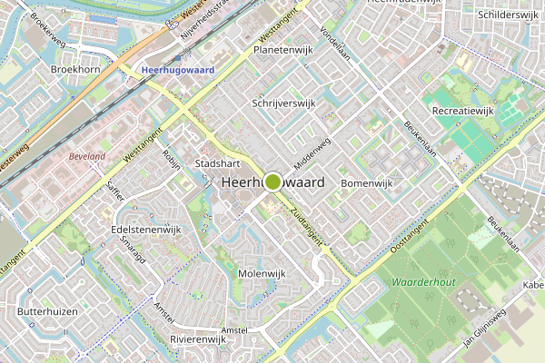 Ambulance-melding op Middenweg Geul, Heerhugowaard op 14 juni, kaart-overzicht