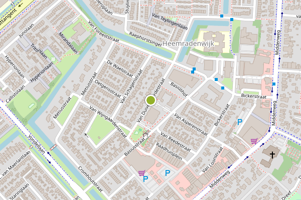 Ambulance-melding op van Duivenvoordestraat, Heerhugowaard op 15 juni, kaart-overzicht