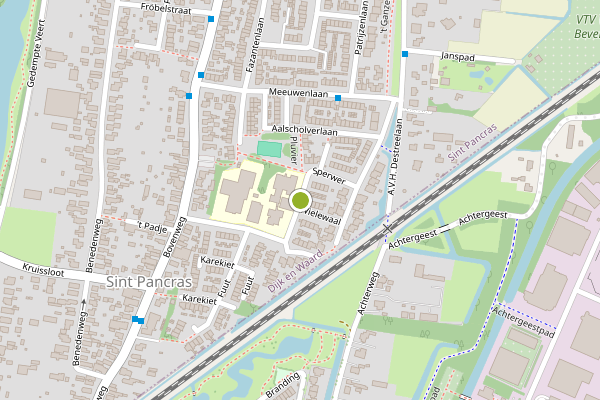 Ambulance-melding op Sperwer, Sint Pancras op 15 juni, kaart-overzicht