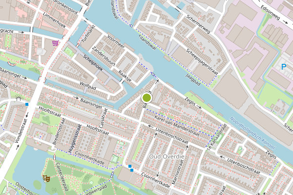 Ambulance-melding op Baanpad, Alkmaar op 15 juni, kaart-overzicht