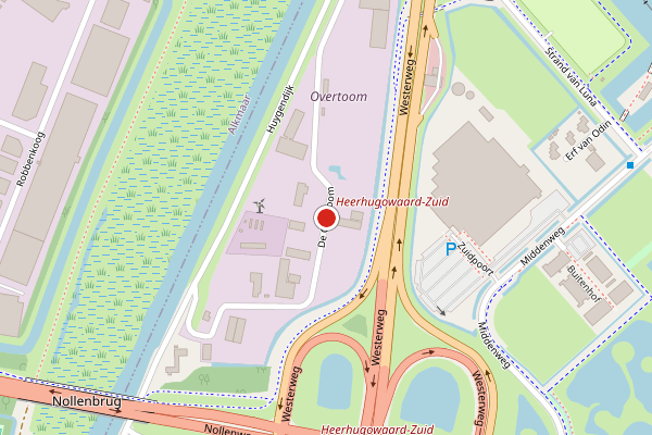 Brandweer-melding op de Overtoom, Heerhugowaard op 16 juni, kaart-overzicht