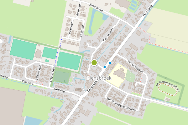 Ambulance-melding op Burgemeester Straathoflaan, Hensbroek op 16 juni, kaart-overzicht