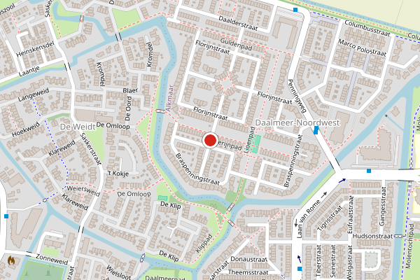 Brandweer-melding op Braspenningstraat, Alkmaar op 17 juni, kaart-overzicht