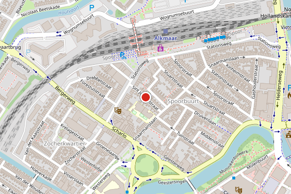 Brandweer-melding op Sint Josephstraat, Alkmaar op 17 juni, kaart-overzicht