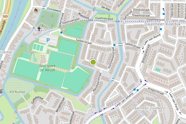 Ambulance-melding op Sauerlandstraat, Alkmaar op 17 juni, kaart-overzicht