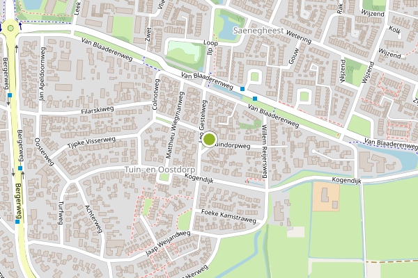 Ambulance-melding op Tuindorpweg, Bergen NH op 18 juni, kaart-overzicht