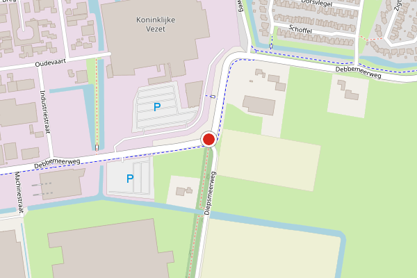 Brandweer-melding op Debbemeerweg, Warmenhuizen op 18 juni, kaart-overzicht