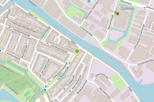 Ambulance-melding op De Ruijterstraat, Alkmaar op 18 juni, kaart-overzicht