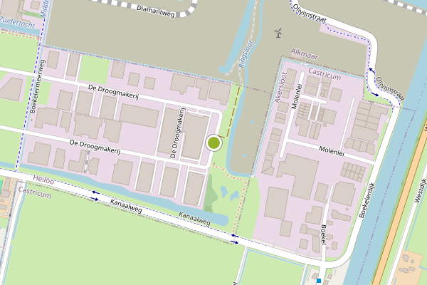 Ambulance-melding op De Droogmakerij, Heiloo op 18 juni, kaart-overzicht