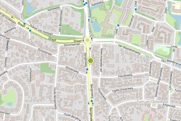 Ambulance-melding op Bergerweg, Bergen NH op 20 juni, kaart-overzicht