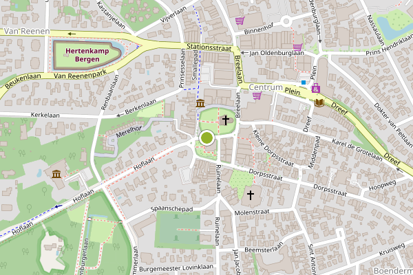 Ambulance-melding op Raadhuisstraat, Bergen NH op 19 juni, kaart-overzicht