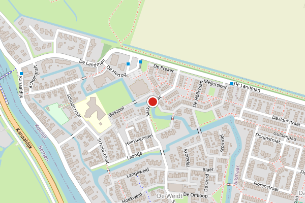 Brandweer-melding op Koedijk, Alkmaar op 19 juni, kaart-overzicht