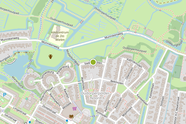 Ambulance-melding op Stellingmolen, Alkmaar op 19 juni, kaart-overzicht