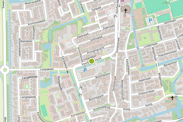 Ambulance-melding op Voorburggracht, Zuid-Scharwoude op 20 juni, kaart-overzicht